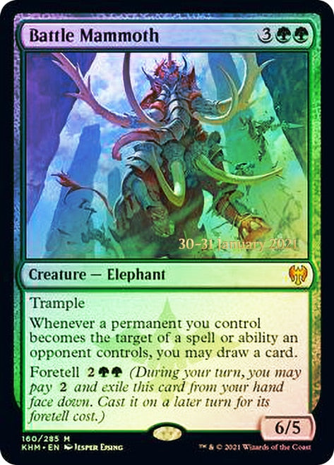 Battle Mammoth  [Kaldheim Prerelease Promos] | Arkham Games and Comics