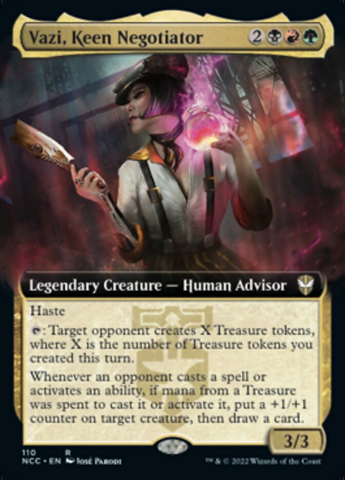 Vazi, Keen Negotiator (Extended Art) [Streets of New Capenna Commander] | Arkham Games and Comics