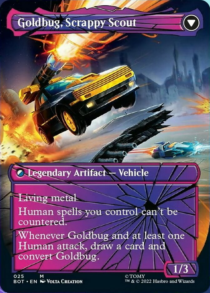 Goldbug, Humanity's Ally // Goldbug, Scrappy Scout (Shattered Glass) [Universes Beyond: Transformers] | Arkham Games and Comics