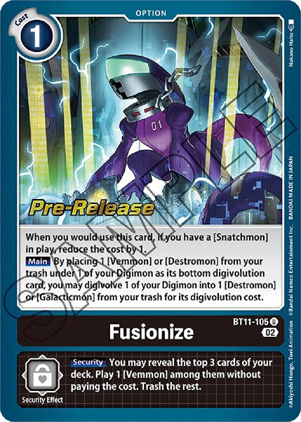 Fusionize [BT11-105] [Dimensional Phase Pre-Release Promos] | Arkham Games and Comics