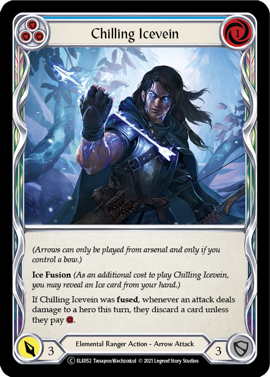 Chilling Icevein (Blue) [U-ELE052] (Tales of Aria Unlimited)  Unlimited Rainbow Foil | Arkham Games and Comics