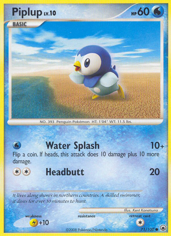Piplup (71/100) [Diamond & Pearl: Majestic Dawn] | Arkham Games and Comics