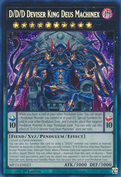 D/D/D Deviser King Deus Machinex [MP23-EN023] Prismatic Secret Rare | Arkham Games and Comics