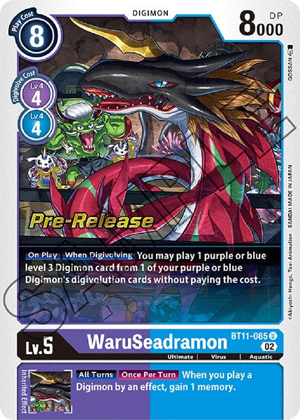 WaruSeadramon [BT11-085] [Dimensional Phase Pre-Release Promos] | Arkham Games and Comics