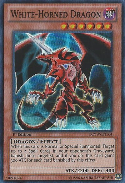 White-Horned Dragon (Redemption Replacement) [MDP2-EN006K] Rare | Arkham Games and Comics