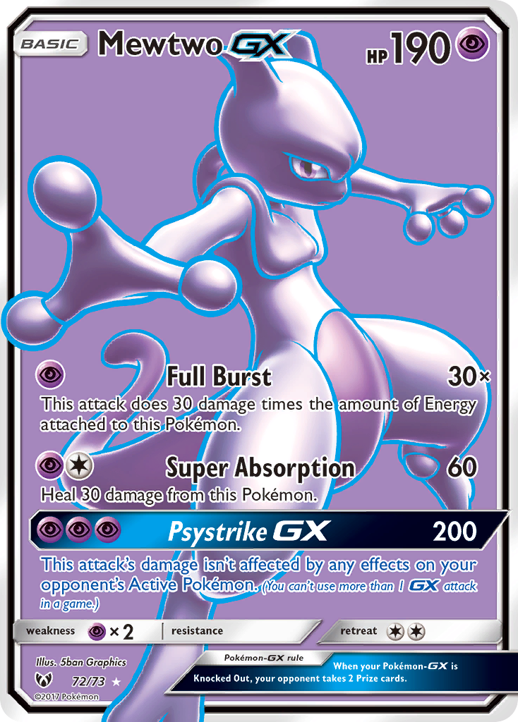 Mewtwo GX (72/73) [Sun & Moon: Shining Legends] | Arkham Games and Comics