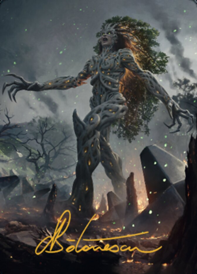 Titania, Gaea Incarnate Art Card (Gold-Stamped Signature) [The Brothers' War Art Series] | Arkham Games and Comics