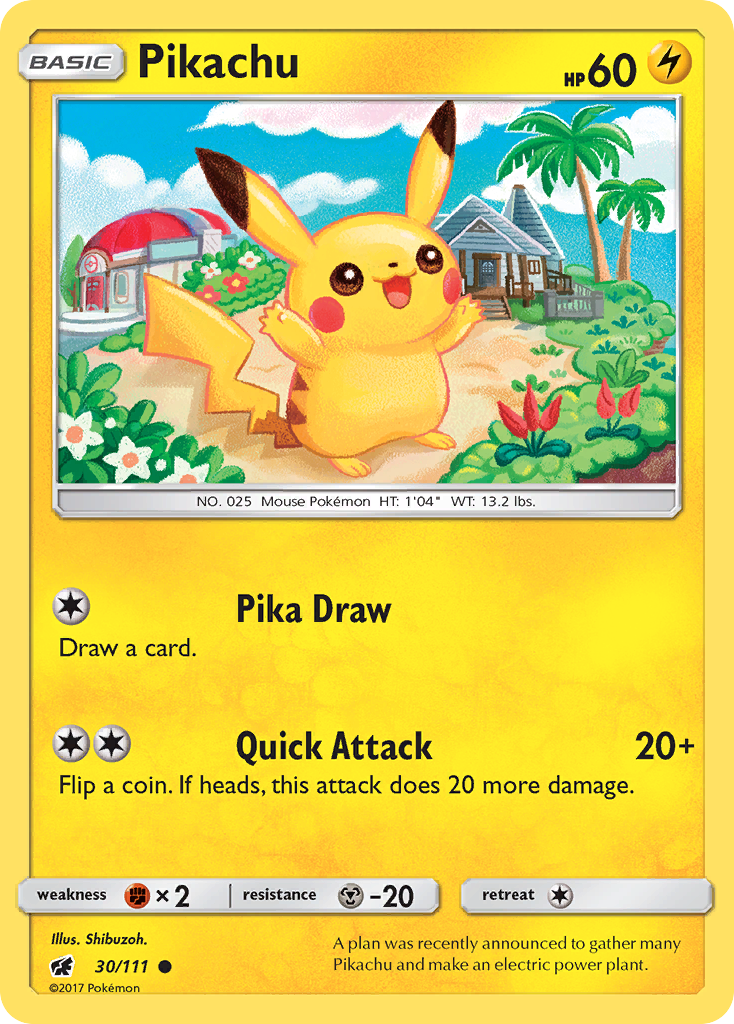 Pikachu (30/111) [Sun & Moon: Crimson Invasion] | Arkham Games and Comics