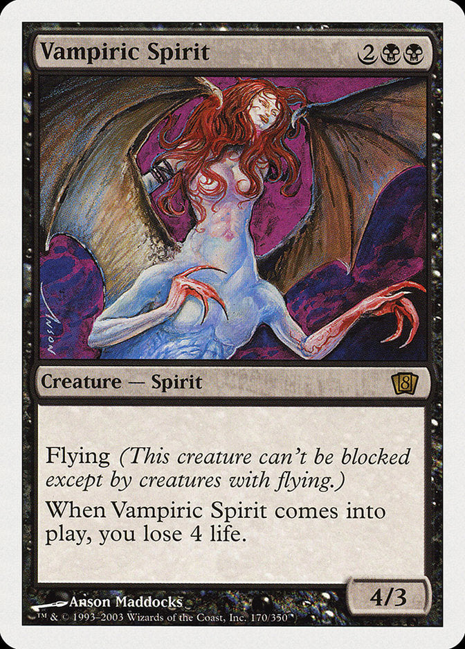 Vampiric Spirit (8th Edition) [Oversize Cards] | Arkham Games and Comics