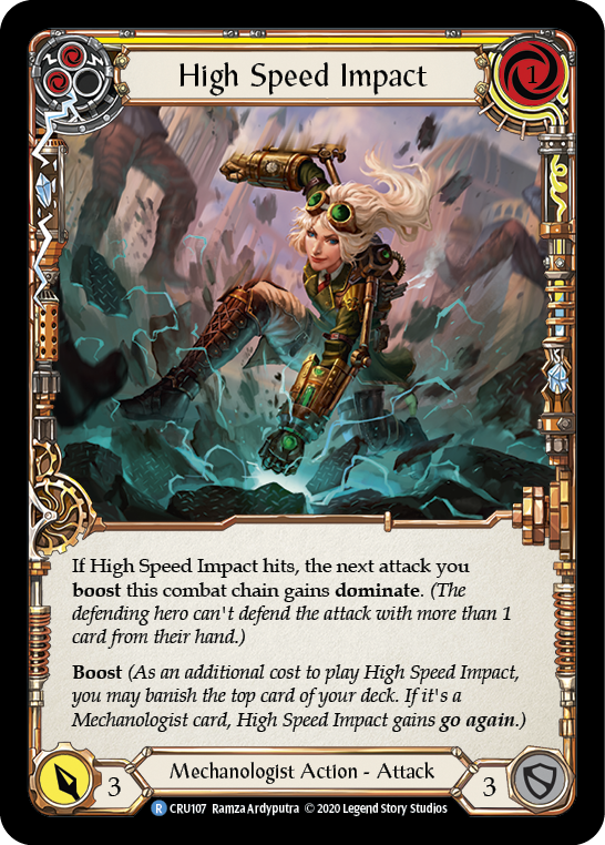 High Speed Impact (Yellow) [CRU107] (Crucible of War)  1st Edition Normal | Arkham Games and Comics