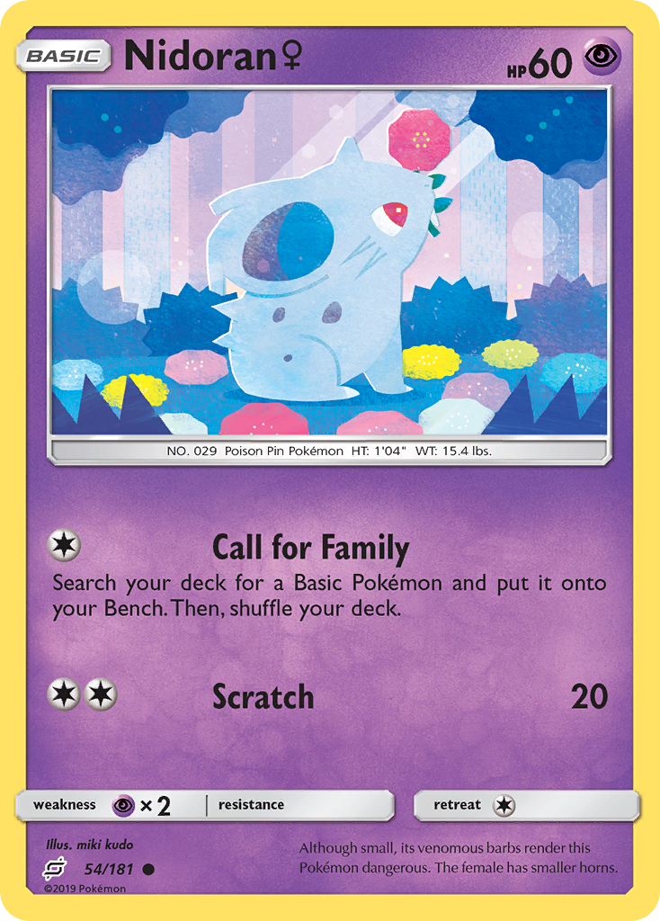 Nidoran (54/181) (Female) [Sun & Moon: Team Up] | Arkham Games and Comics