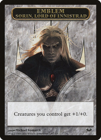 Emblem - Sorin, Lord of Innistrad [Dark Ascension Tokens] | Arkham Games and Comics