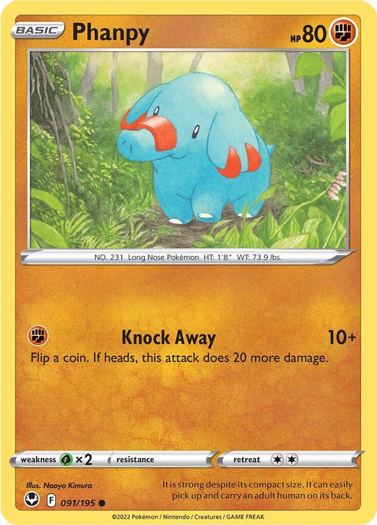 Phanpy (091/195) [Sword & Shield: Silver Tempest] | Arkham Games and Comics