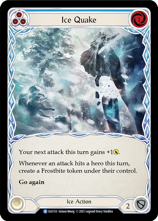 Ice Quake (Blue) [ELE153] (Tales of Aria)  1st Edition Rainbow Foil | Arkham Games and Comics