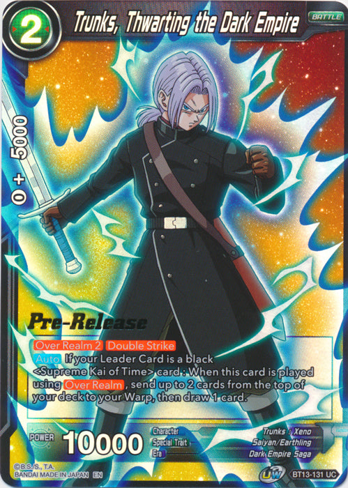 Trunks, Thwarting the Dark Empire (BT13-131) [Supreme Rivalry Prerelease Promos] | Arkham Games and Comics