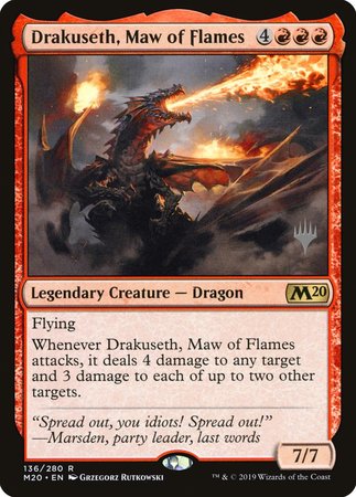 Drakuseth, Maw of Flames [Core Set 2020 Promos] | Arkham Games and Comics