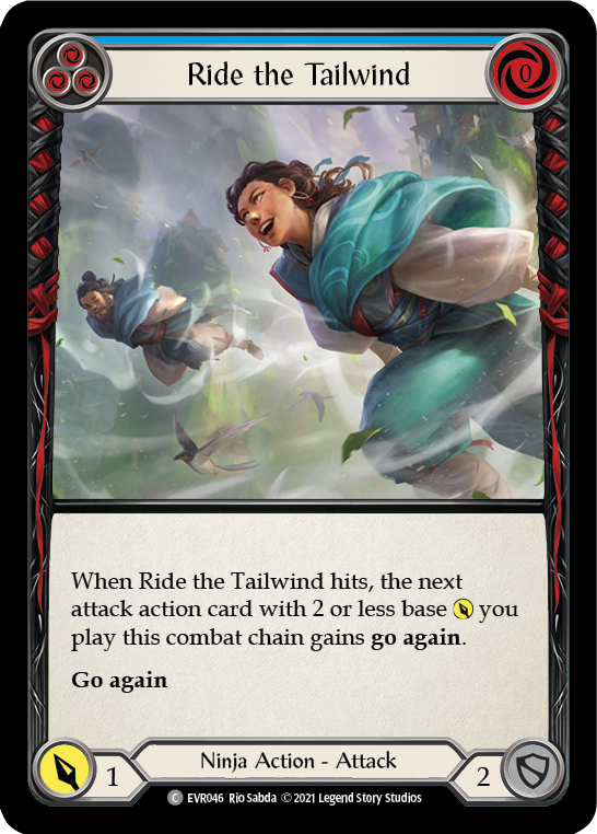 Ride the Tailwind (Blue) [EVR046] (Everfest)  1st Edition Rainbow Foil | Arkham Games and Comics