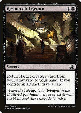 Resourceful Return [Aether Revolt] | Arkham Games and Comics