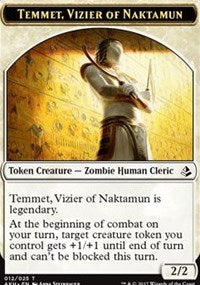 Temmet, Vizier of Naktamun // Zombie Token [Amonkhet Tokens] | Arkham Games and Comics