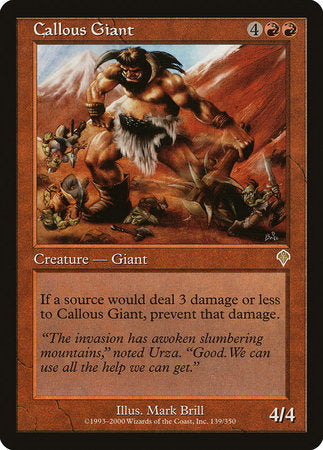 Callous Giant [Invasion] | Arkham Games and Comics