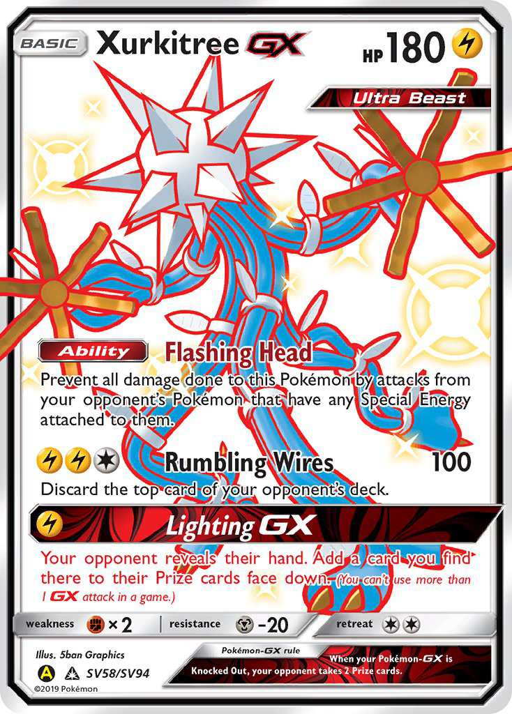 Xurkitree GX (SV58/SV94) [Sun & Moon: Hidden Fates - Shiny Vault] | Arkham Games and Comics