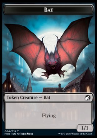 Bat Token [Innistrad: Midnight Hunt Tokens] | Arkham Games and Comics