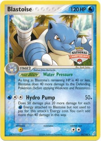 Blastoise (14/100) (National Championship Promo) [EX: Crystal Guardians] | Arkham Games and Comics