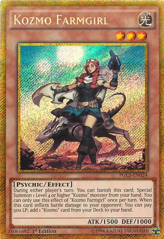 Kozmo Farmgirl [PGL3-EN024] Gold Secret Rare | Arkham Games and Comics