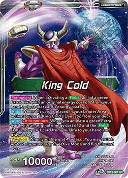King Cold // King Cold, Ruler of the Galactic Dynasty (Uncommon) [BT13-061] | Arkham Games and Comics