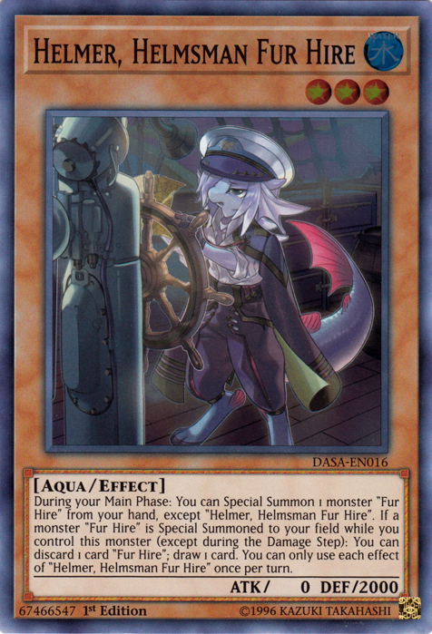 Helmer, Helmsman Fur Hire [DASA-EN016] Super Rare | Arkham Games and Comics