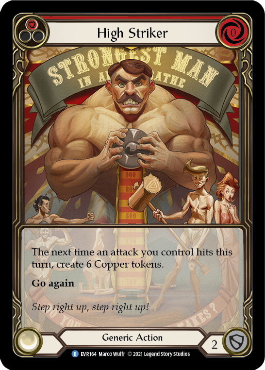 High Striker (Red) [EVR164] (Everfest)  1st Edition Extended Art Rainbow Foil | Arkham Games and Comics