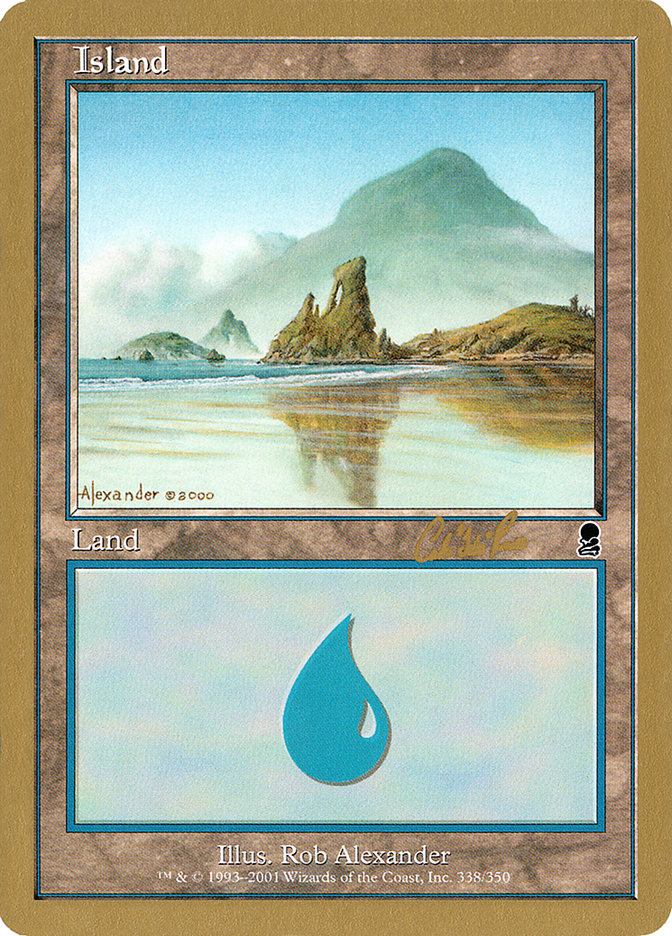 Island (cr338) (Carlos Romao) [World Championship Decks 2002] | Arkham Games and Comics