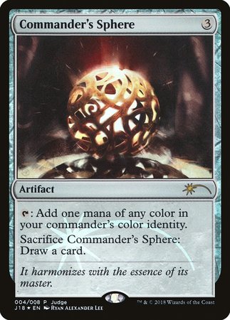 Commander's Sphere [Judge Gift Cards 2018] | Arkham Games and Comics