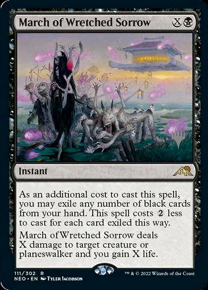 March of Wretched Sorrow (Promo Pack) [Kamigawa: Neon Dynasty Promos] | Arkham Games and Comics