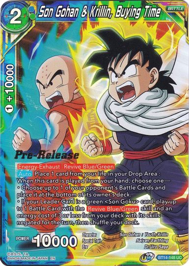 Son Gohan & Krillin, Buying Time (BT14-148) [Cross Spirits Prerelease Promos] | Arkham Games and Comics