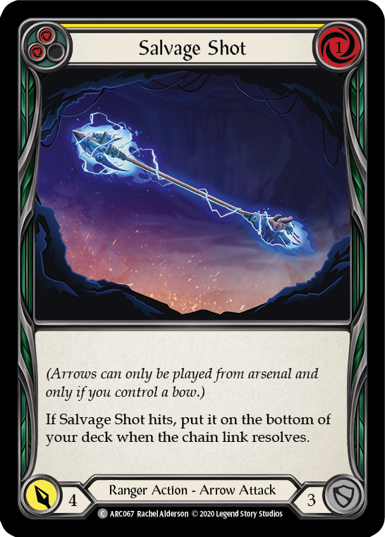 Salvage Shot (Yellow) [U-ARC067] (Arcane Rising Unlimited)  Unlimited Rainbow Foil | Arkham Games and Comics