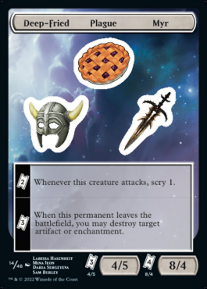 Deep-Fried Plague Myr [Unfinity Stickers] | Arkham Games and Comics