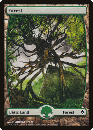 Forest (249) - Full Art [Zendikar] | Arkham Games and Comics