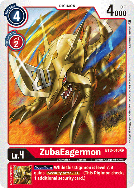 ZubaEagermon [BT3-010] [Release Special Booster Ver.1.5] | Arkham Games and Comics