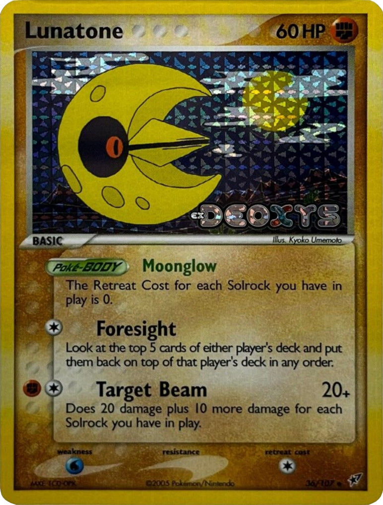 Lunatone (36/107) (Stamped) [EX: Deoxys] | Arkham Games and Comics