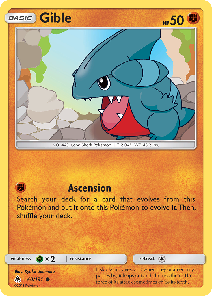 Gible (60/131) [Sun & Moon: Forbidden Light] | Arkham Games and Comics