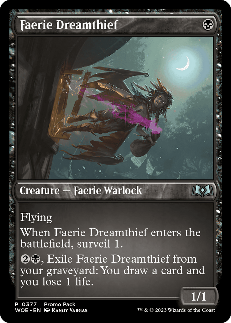 Faerie Dreamthief (Promo Pack) [Wilds of Eldraine Promos] | Arkham Games and Comics