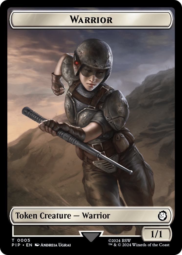 Treasure (0019) // Warrior Double-Sided Token [Fallout Tokens] | Arkham Games and Comics