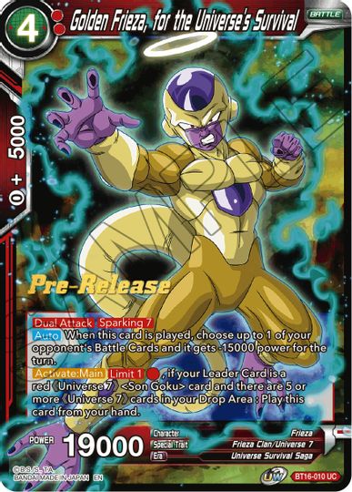 Golden Frieza, for the Universe's Survival (BT16-010) [Realm of the Gods Prerelease Promos] | Arkham Games and Comics