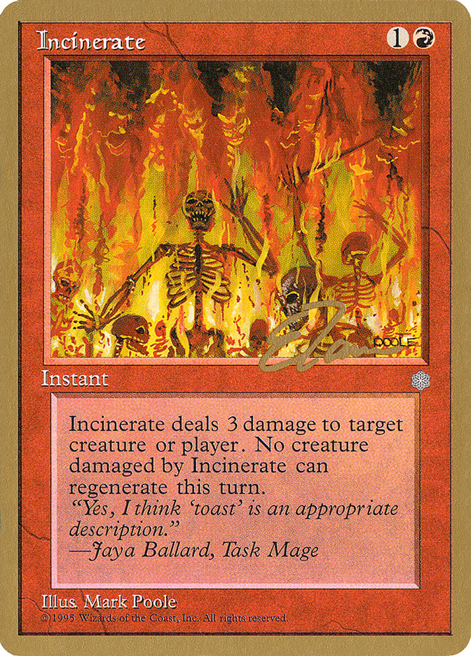 Incinerate (Eric Tam) [Pro Tour Collector Set] | Arkham Games and Comics