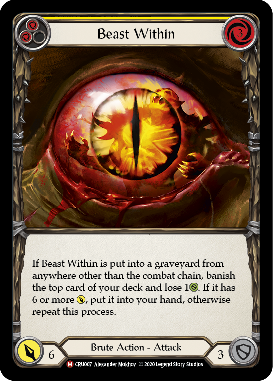 Beast Within [CRU007] (Crucible of War)  1st Edition Rainbow Foil | Arkham Games and Comics