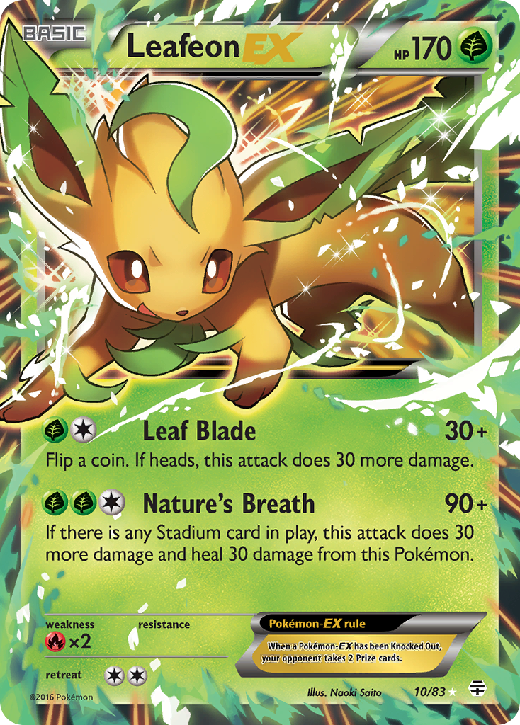 Leafeon EX (10/83) [XY: Generations] | Arkham Games and Comics