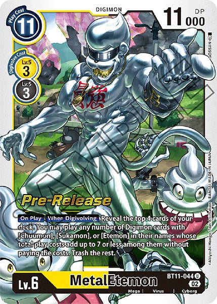 MetalEtemon [BT11-044] [Dimensional Phase Pre-Release Promos] | Arkham Games and Comics