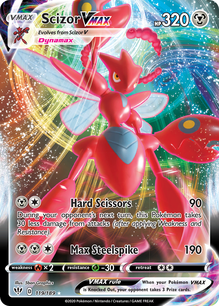 Scizor VMAX (119/189) [Sword & Shield: Darkness Ablaze] | Arkham Games and Comics