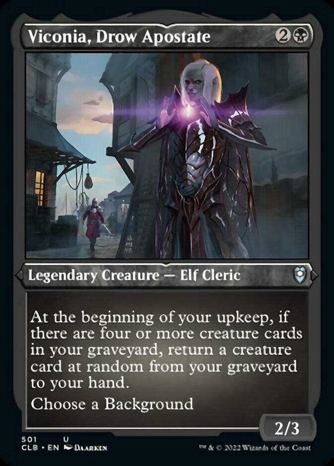 Viconia, Drow Apostate (Foil Etched) [Commander Legends: Battle for Baldur's Gate] | Arkham Games and Comics